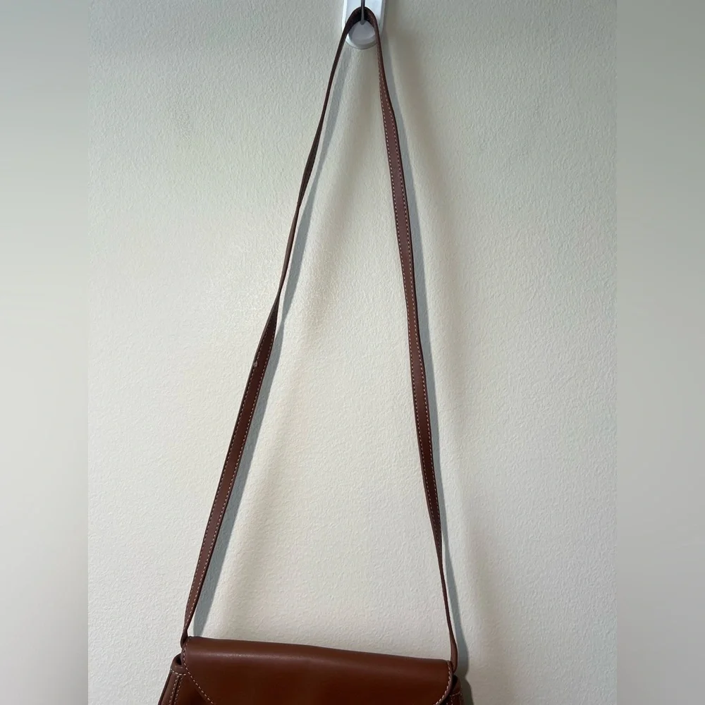 Bandolino Crossbody Camel Leather Shoulder Bag Convertible Clutch‎ Purse New
